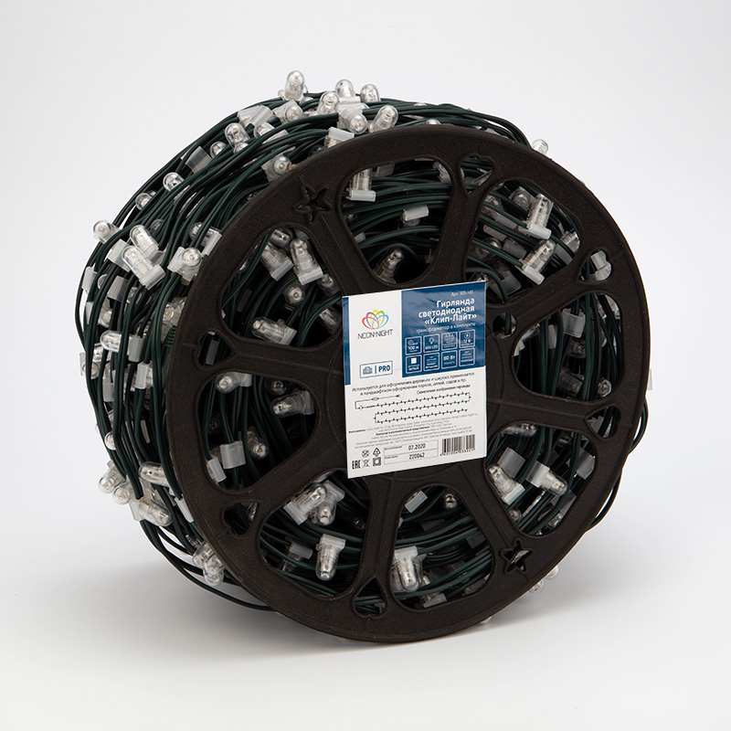 Качественная картинка Гирлянда NEON-NIGHT ClipLight 12V 150 мм, Белый, мерцание