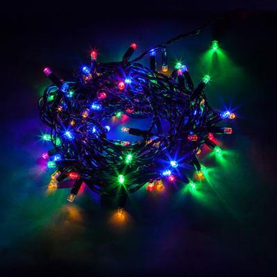 Светодиодная гирлянда линейная Feron CL44, 200 LED мульти, с эфф.стробов, 20 м+1.5м чер.шнур, IP65