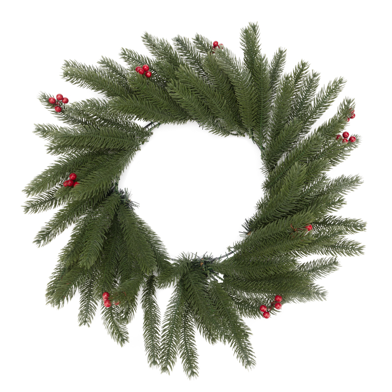 Качественная картинка Еловый венок с ягодами NEON-NIGHT Ø 45 см, литой