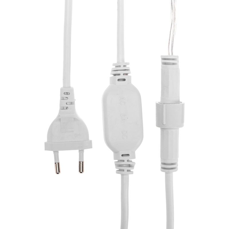 Качественная картинка Светодиодный занавес NEON-NIGHT 2x0,8м ЗЕЛЕНЫЙ, прозрачный ПВХ, IP65, постоянное свечение, 230В