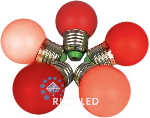 Качественная картинка Лампа для Белт-лайт RichLed 45 мм, цвет красный, E27, 2 Вт