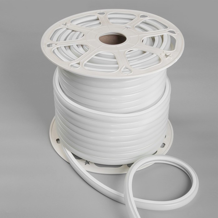 Качественная картинка Гибкий неон General 16 мм D-образный, IP67, 50 м, SMD2835, 120 LED/м, 220 В, свечение белое