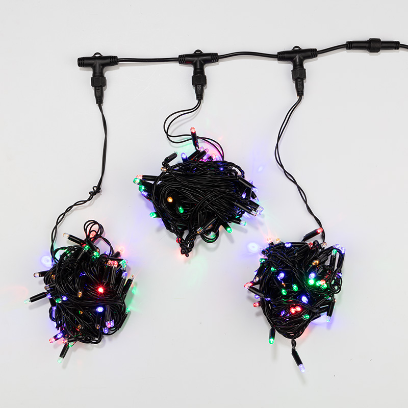 Качественная картинка Гирлянда NEON-NIGHT ClipLight 24V, 3 нити по 10 метров, Мульти