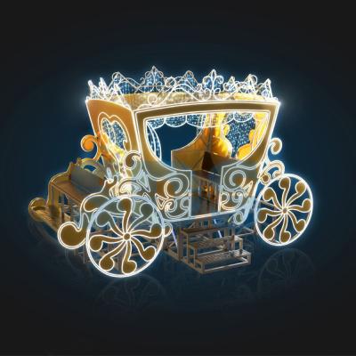 Декоративная 3D фигура Золотая карета 340 см Neon-Night