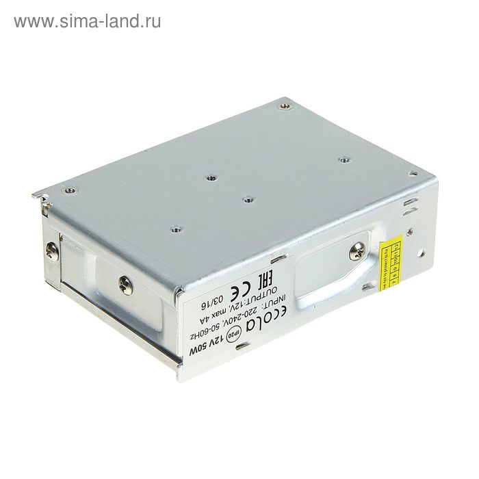 Качественная картинка Блок питания Ecola для светодиодной ленты 12 В, 50 Вт, IP20