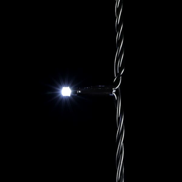 Качественная картинка Светодиодная нить Laitcom, 10м,  24V, 100 LED, IP65, с мерц.каждого диода, чер.провод, белый