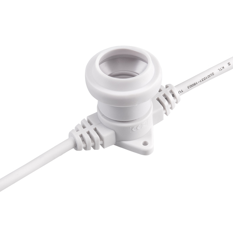 Качественная картинка Белт-Лайт NEON-NIGHT 2 жилы, 50м, шаг 40см, 125 патронов E27, IP65, белый круглый провод ПВХ