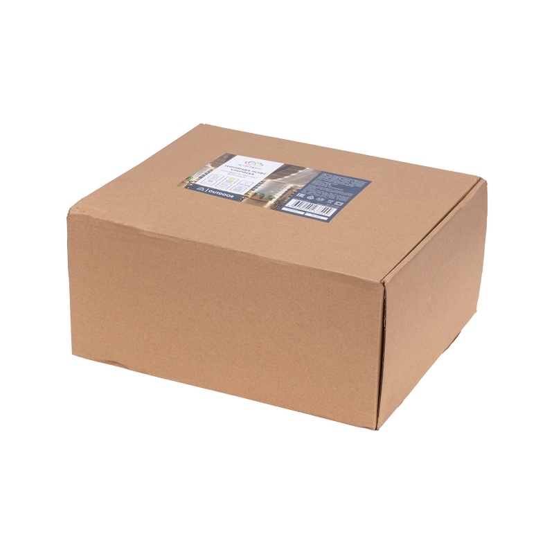 Качественная картинка Уличная гирлянда Лофт 10м, черный каучук, 20 прозрачных ламп х 5 LED, влагостойкая IP44