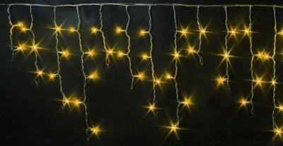 Светодиодная бахрома Rich LED 3*0,5 м, 220 В, пост. свечение, цвет желтый, IP 65, герм. колпачок