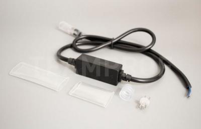 Комплект подключения для 2-х проводного дюралайта, Teamprof, без вилки, на 50м, 1А, черный