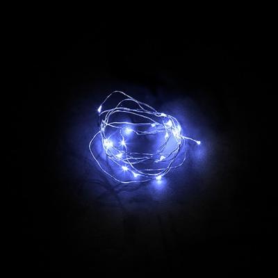 Светодиодная гирлянда Feron, 20 LED, 2м, синий, батарейки 2*АА,  IP 20,  шнур 0,5м ,CL570