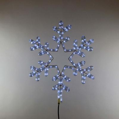 Снежинка светодиодная "Путеводная Звезда" Laitcom Ø0,5м Белая, Дюралайт на Металл. Каркасе, IP54 Снежинка светодиодная "Путеводная Звезда" Laitcom Ø0,5м Белая, Дюралайт на Металл. Каркасе, IP54