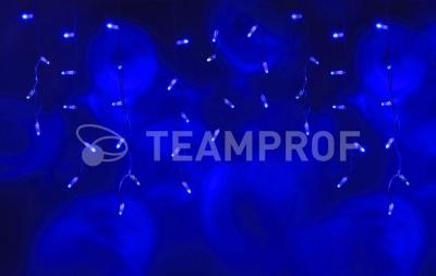 Светодиодная бахрома Teamprof 3х0.6м, IP65, герм.колп., мерцание, белый провод, синяя Светодиодная бахрома Teamprof 3х0.6м, IP65, герм.колп., мерцание, белый провод, синяя