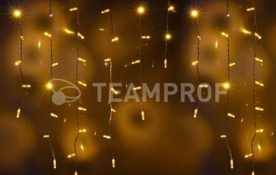 Светодиодная бахрома Teamprof 3х0.9м, IP65, герм.колп., мерцание, белый провод, теплая белая Светодиодная бахрома Teamprof 3х0.9м, IP65, герм.колп., мерцание, белый провод, теплая белая
