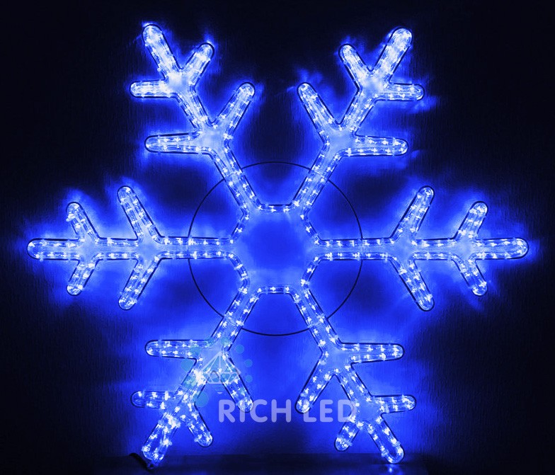 Качественная картинка Снежинка Rich LED ПРЕМИУМ, 40 см, синяя, RL-SFDL40-B*