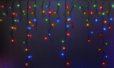 Светодиодная бахрома Rich LED 3*0,9 м, 220 В, мерцание, мульти цвет, IP 54, черный провод Светодиодная бахрома Rich LED 3*0,9 м, 220 В, мерцание, мульти цвет, IP 54, черный провод