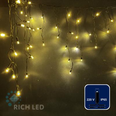 Светодиодная бахрома Rich LED 3*0.5 м, пост. свечение, черн. провод, IP65, теп белый RL-i3*0.5-CB/WW Светодиодная бахрома Rich LED 3*0.5 м, пост. свечение, черн. провод, IP65, теп белый RL-i3*0.5-CB/WW