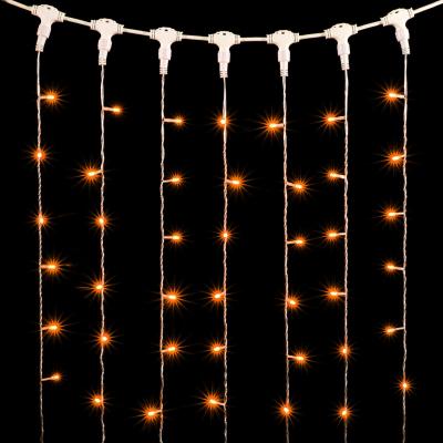 Светодиодный занавес Laitcom, 1x6м, 600 LED, IP54, прозр. провод, желтый Светодиодный занавес Laitcom, 1x6м, 600 LED, IP54, прозр. провод, желтый