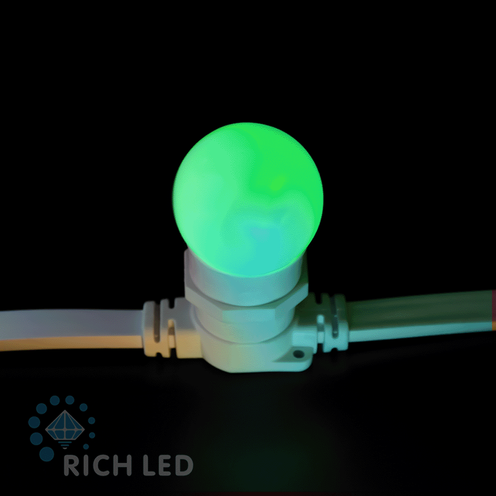Качественная картинка Лампа RGB (красный, зеленый, синий)  для Белт-лайт, Е27, 1Вт