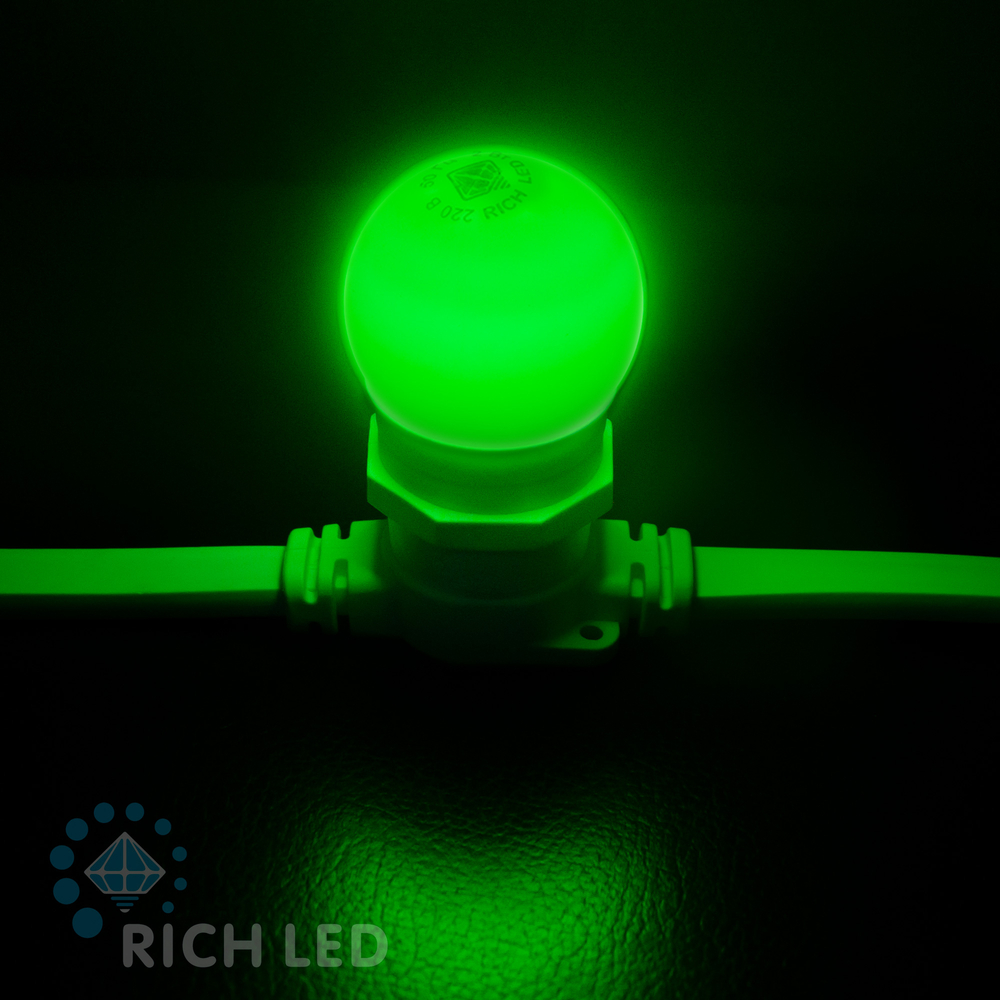 Качественная картинка Лампа для Белт-лайт, цвет зеленый, E27, 2 Вт
